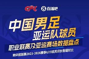 中足联携手直播吧：国足亚运队队员职业联赛及亚运赛场数据盘点
